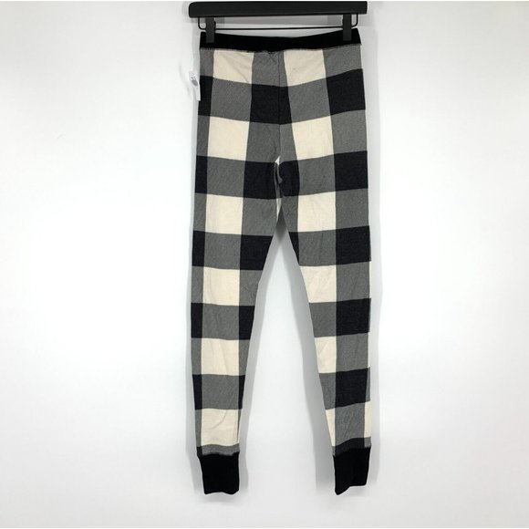 Old Navy Leggings Thermal Black Buffalo Plaid Print Pull On NWT - Picture 8 of 10
